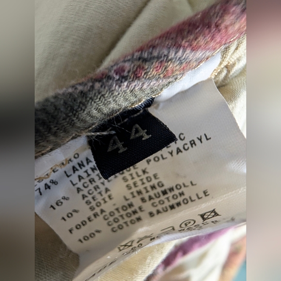 Etro Gobelins Tailored Jacket Blazer Wool Silk Blend Elbow Patch Folklore Size44 - Picture 7 of 8